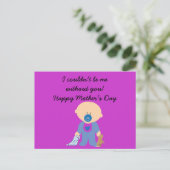 Moederdag Cute Baby Briefkaart (Staand voorkant)