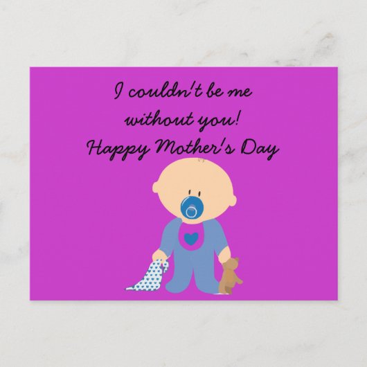 Moederdag Cute Baby Briefkaart (Voorkant)