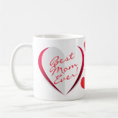 Moederdag Cute Modern Hearts Script Mok (Links)