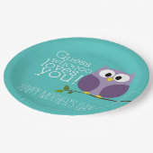 Moederdag - Cute Owls - Wie houdt van u Papieren Bordje (Gekanteld)