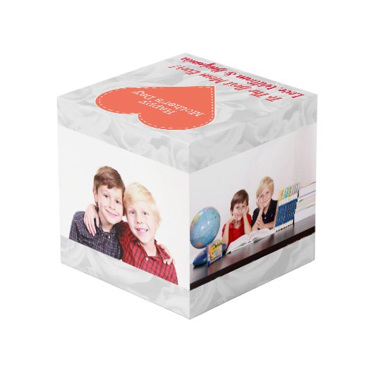 Moederdag Cute Photo Collage 4 Afbeeldingen Kubus (Achter hoekig)