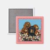 Moederdag Dachshunds Magneet (Voorkant / Achterkant)