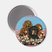 Moederdag Dachshunds Magneet (Voorkant / Achterkant)