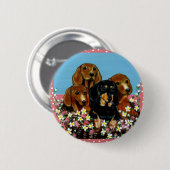 Moederdag Dachshunds Ronde Button 5,7 Cm (Voorkant /achterkant)