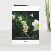 Moederdag Daffodil Card Kaart (Achterkant)