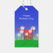 Moederdag Daisies and Watering Can Cadeaulabel (Voorkant)