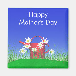 Moederdag Daisies and Watering Can Magneet