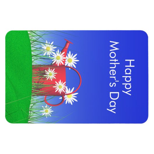 Moederdag Daisies and Watering Can Magneet (Horizontaal)