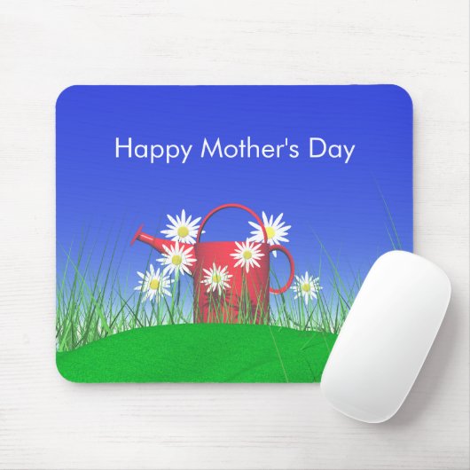 Moederdag Daisies and Watering Can Muismat (Met muis)