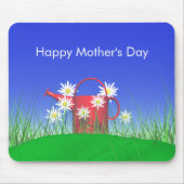 Moederdag Daisies and Watering Can Muismat (Voorkant)