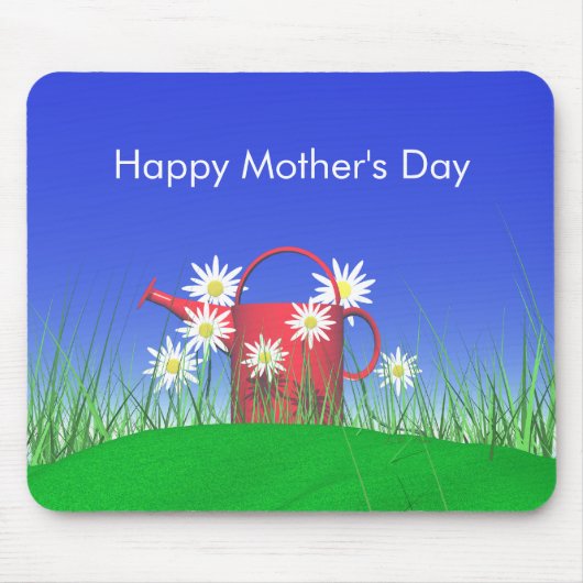 Moederdag Daisies and Watering Can Muismat (Voorkant)
