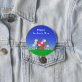 Moederdag Daisies and Watering Can Ronde Button 7,6 Cm (In situ)