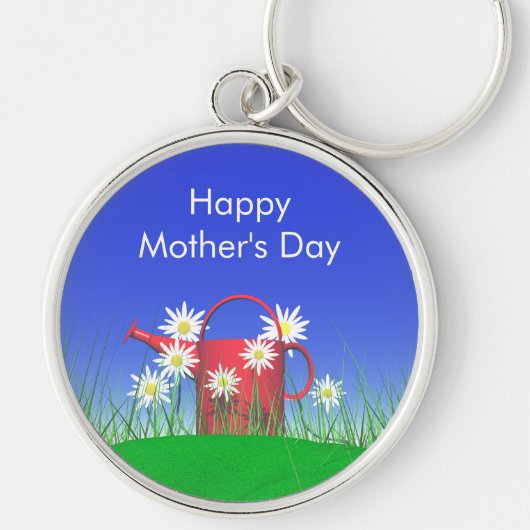 Moederdag Daisies and Watering Can Sleutelhanger (Voorkant)