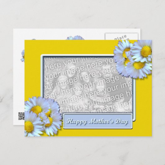 Moederdag Daisies Briefkaart (Voorkant / Achterkant)