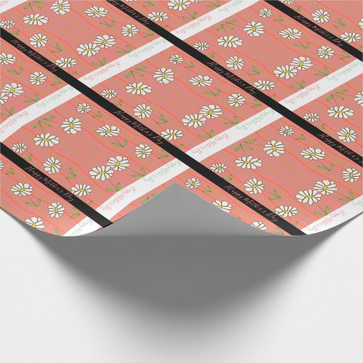 Moederdag Daisy Cadeaupapier (Hoek)