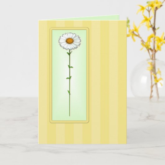 Moederdag Daisy Kaart (Gele Bloem)