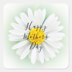 Moederdag Daisy Vierkante Sticker