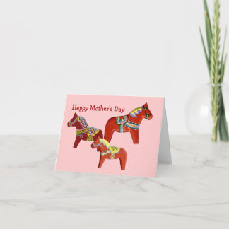 Moederdag Dala Horses Kaart