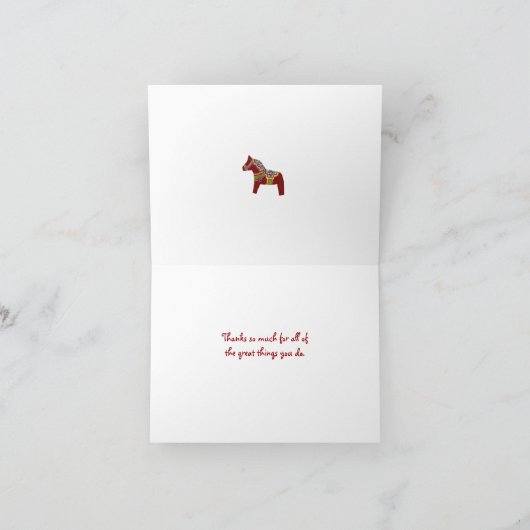 Moederdag Dala Horses Kaart (Binnen)