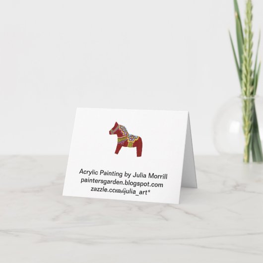 Moederdag Dala Horses Kaart (Achterkant)