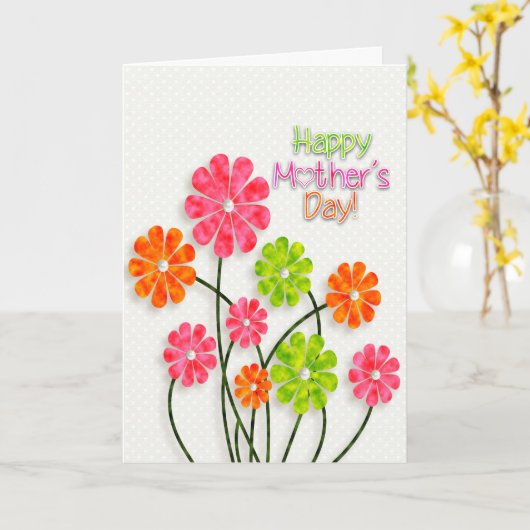 Moederdag - de Heldere Bloemen van de Pret Kaart (Gele Bloem)