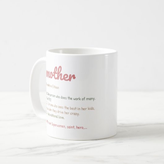 Moederdag Definition Wildflowers Mok (Voorkant links)