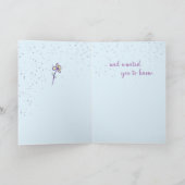 Moederdag denken aan je paarse bloemen kaart (Binnen)