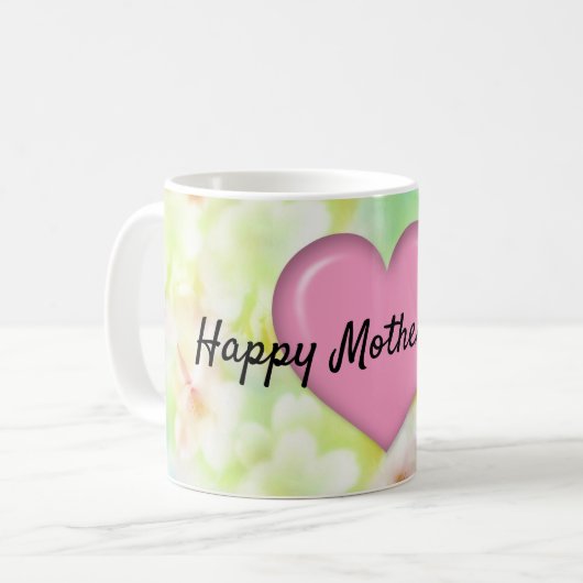 Moederdag Design Bloem Elegant Mok (Voorkant links)