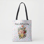 Moederdag Design Bloem Elegante Tote Bag (Voorkant)