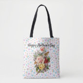 Moederdag Design Bloem Elegante Tote Tote Bag (Voorkant)