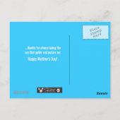 Moederdag design met bloem, taart en theepot briefkaart (Achterkant)