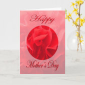 Moederdag Dianthus rode bloem Kaart (Gele Bloem)