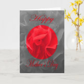 Moederdag Dianthus rode bloem Kaart (Gele Bloem)