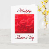 Moederdag Dianthus rode bloem Kaart (Gele Bloem)
