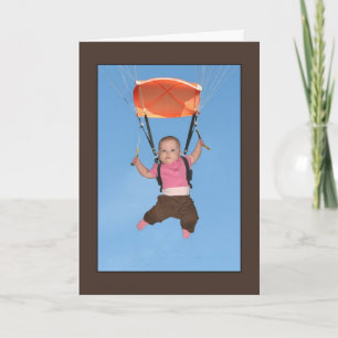 Moederdag die de kaart van het Baby parachuteren