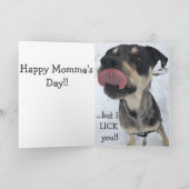 Moederdag die van Hond likken Kaart (Binnen)