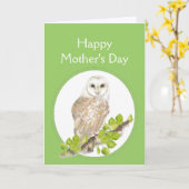 Moederdag die van je houdt, Cute Barn Owl Kaart (Gele Bloem)