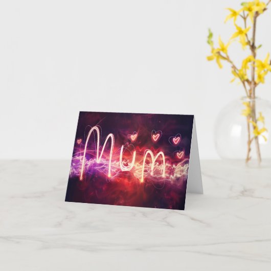 Moederdag Digitale Kunst Kaart (Gele Bloem)