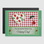 Moederdag Dimensional Quilled Cherry Magnet Kaart (Voorkant / Achterkant)