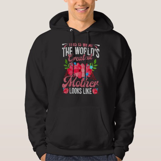 Moederdag dit is 's werelds grootste moeder hoodie (Voorkant)