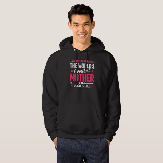 Moederdag dit is 's werelds grootste moeder hoodie (Voorkant volledig)