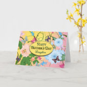 MOEDERDAG - DOCHTER - BLOEMEN & VLINDERS KAART (Gele Bloem)