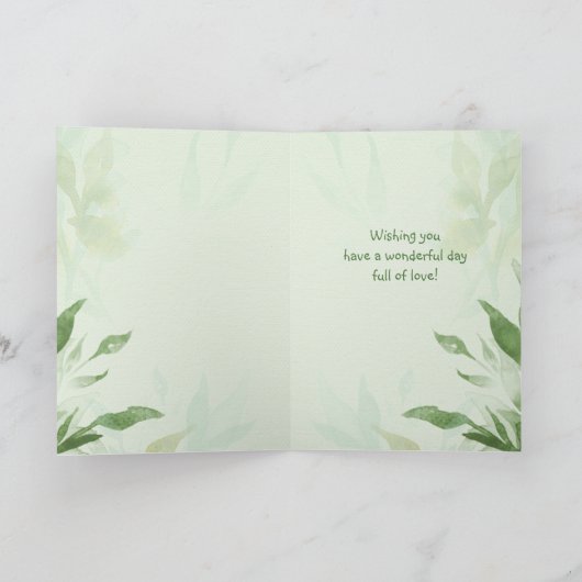 Moederdag Dochter Chickadee Garden Bird Kaart (Binnen)