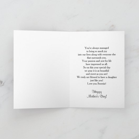 MOEDERDAG - DOCHTER - FUCHSIA ORCHIDEEËN KAART (Binnen)