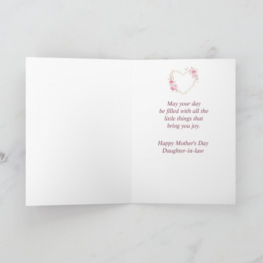 Moederdag Dochter in Recht Waterverf Kaart (Binnen)