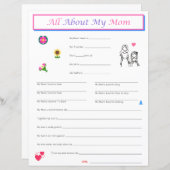 Moederdag Dochter Interview Print (Voorkant / Achterkant)