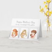 Moederdag dochter Mam & Child Love Card Kaart (Gele Bloem)