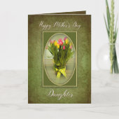 MOEDERDAG - Dochter - Tulpen in Vaas Kaart (Voorkant)