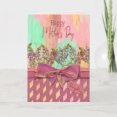 Moederdag, Dochter, Waterverf Bloemen en Boog Kaart (Voorkant)