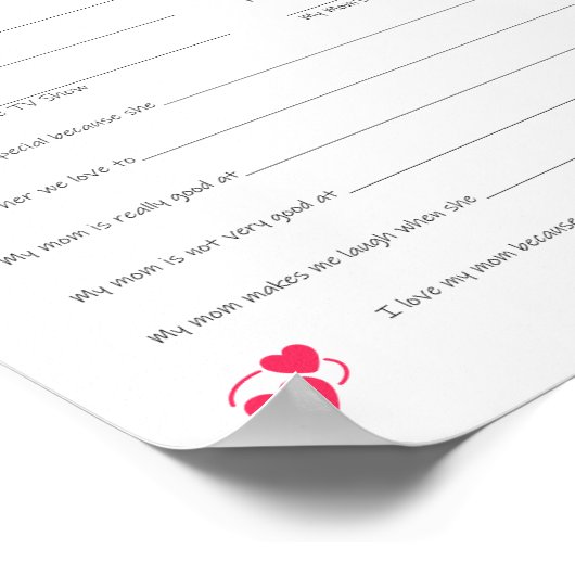 Moederdag Dochterinterview Download afdrukbaar Poster (Hoek)